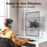 MountFTV Full Motion TV Wall Mount 360°Rotation Bracket for 13-42 Inch TVs and Monitors, Swivel Tilt Extension with Articulating Arms, Supports Up to 44 lbs, Max 200x200mm
