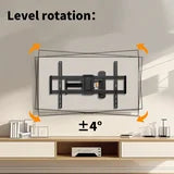 MountFTV Full Motion TV Wall Mount Bracket for Most 32-82 Inch TV,Max 600x400mm and 100lbs Corner TV Wall Mount Long Arm with 32.37” Extend Support Swivel, Tilt, Level Adjustment