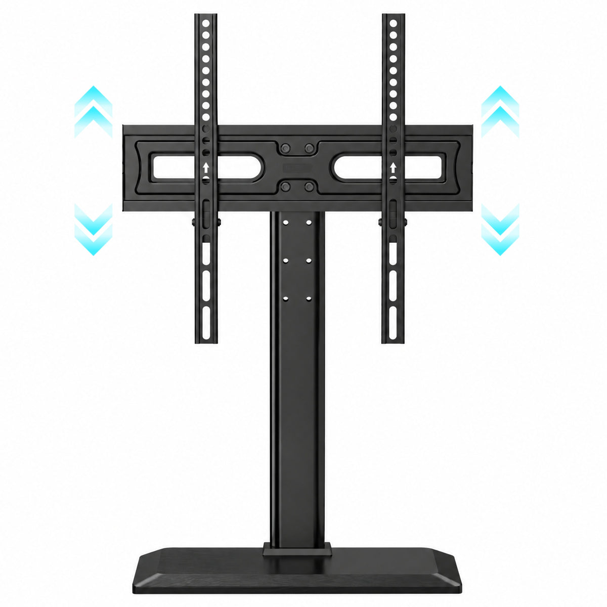 MountFTV Universal Tabletop TV Stand for 43-65 Inch TVs, Swivel Height Adjustable with Base, Max VESA 400x400mm, Holds up to 88lbs