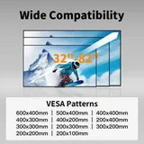 MountFTV Full Motion TV Wall Mount Bracket for Most 32-82 Inch TV,Max 600x400mm and 100lbs Corner TV Wall Mount Long Arm with 32.37” Extend Support Swivel, Tilt, Level Adjustment