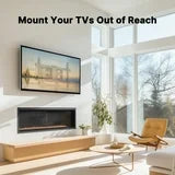 MountFTV Full Motion TV Wall Mount Bracket, Swivel Articulating TV Mount, Fits for 37-90 inch 4K Flat Curved TVs, Holds up to 132 lbs, Max 600x400mm,Fits 8″/12″/16″ Wood Studs