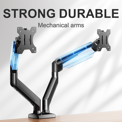Dual Monitor Mount Stand for 13-32 inch Screens, 360° Heavy Duty Adjustable Arm Desk Mount with Tilt, Swivel, Rotation, Holds Up to 22lbs per Monitor Arm