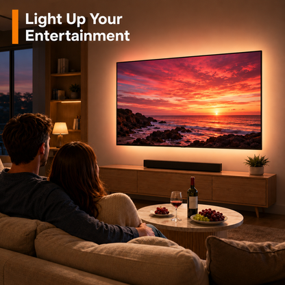 MountFTV Full Motion TV Wall Mount with LED Backlight for 13–43 Inch TVs
