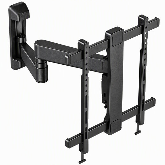 MountFTV Full Motion TV Wall Mount for 39-65 Inch TVs, Tilting Swivel TV Bracket with 26.5" Extension, Holds 75 lbs, Max 400x400
