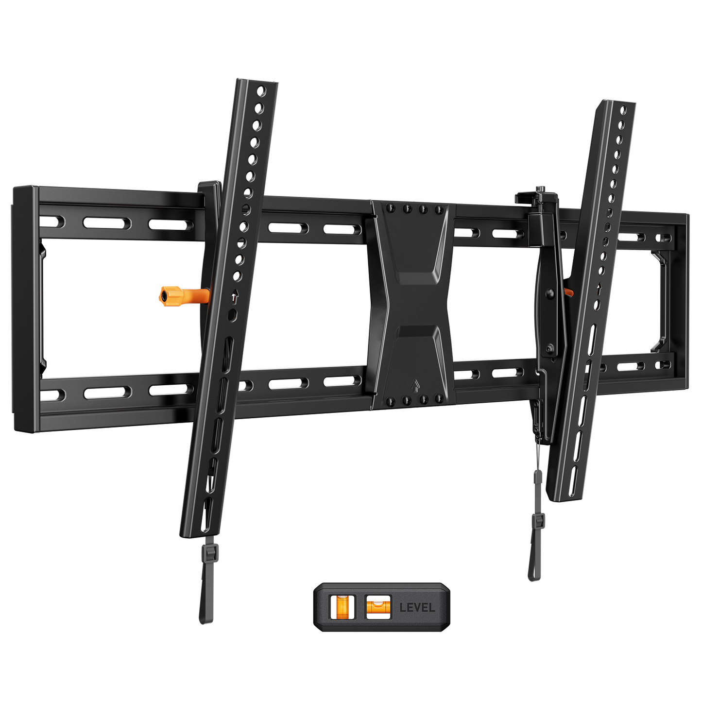 MountFTV Large TV Wall Mount for 42-90" TVs,Tilting TVs Mount Holds 132lbs,Max 800x400mm,16", 18", 24" Studs,with Level Adjustment,Wall Mount TV Bracket