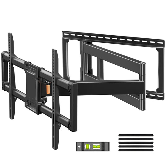 MountFTV Long Arm TV Mount for 42-97 inch TVs,Holds up to 150 lbs,Full Motion with 40.1" Extension Articulating Arms,Max 800x400mm,Swivel and Tilt TV Wall Bracket