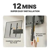PERLESMITH Tilting TV Wall Mount Bracket Low Profile for 23-70 inch Screen TVs with 400x400mm, Holds up to 115lbs