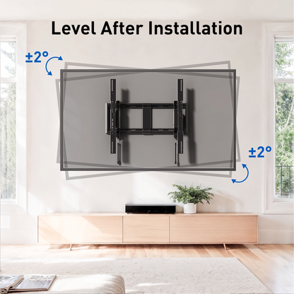 MountFTV Extend Tilt & Swivel, TV Wall Mount for 42-100″ TVs, Holds up to 160lbs, Max 600x600 mm, Extension Leveling,  Fits 16"/24" on Center Stud Widths