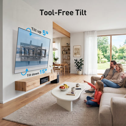MountFTV Long Arm TV Mount for 42-97 inch TVs,Holds up to 150 lbs,Full Motion with 40.1" Extension Articulating Arms,Max 800x400mm,Swivel and Tilt TV Wall Bracket