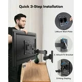 MountFTV Full Motion TV Wall Mount Brackets for 13-32 Inch TVs, 360° Rotation TV Mount Great for RV's and Campers Max 100x100mm, Hold up to 33 LBS