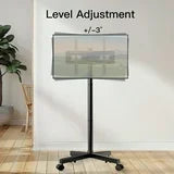 MountFTV Rolling TV Stand Mount for 23-60 inch,Mobile TV Stand Holds up to 88lbs with Height Adjustable,TV Cart with Locking Wheels Max 400x400mm Rolling TV Cart