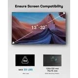 MountFTV Full Motion TV Wall Mount Brackets for 13-32 Inch TVs, 360° Rotation TV Mount Great for RV's and Campers Max 100x100mm, Hold up to 33 LBS