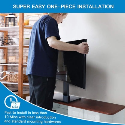 Universal TV Stand Tabletop TV Mount Stand for 32 to 60 inch Flat Screen TVs Height Adjustable with Base, Holds up to 88lbs, Max 400x400mm