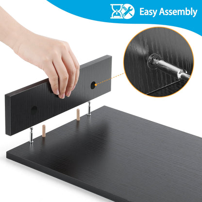 Dual Monitor Stand Riser with Adjustable Length & Angle, Multifunctional Double Monitor Riser with 2 Slot for PC, Computer