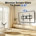 MountFTV Tilting TV Wall Mount for 32-82 inch TVs, Low Profile Flat Wall Mount Bracket, Max 600x400mm, Holds up to 132lbs, Fit 16", 18", 24" Stud