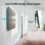 MountFTV Tilt TV Wall Mount Bracket Low Profile Fits 23-65 inch TVs, TV Mount Max 400x400mm, Holds up to 115lbs