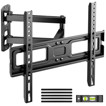 MountFTV Full Motion Long Arm TV Wall Mount for 26-65 inch TVs, Corner Articulating TV Mount Bracket with 19.17 inch Extension,Max 400x400mm, Holds up to 77 lbs