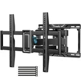 MountFTV Full Motion TV Wall Mount Bracket for 42-85 inch TVs up to 132 lbs, Swivel Articulating TV Mount, Max 600x400mm, Fits 12" 16" Wood Studs