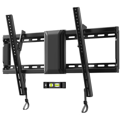 MountFTV Low Profile Tilting TV Wall Mount Bracket with Adjustable Pull Cords for 37-86 inch LED LCD OLED TVs, Max 600 x 400mm, Holds up to 132lbs