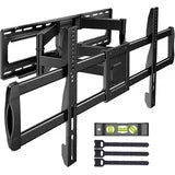 PERLESMITH Full Motion TV Mount Fits 50-90in with Swivel, Tilt, Articulating & Extend Max 800x400 mm, Holds up to 165 lbs