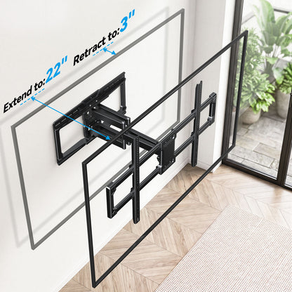MountFTV Full Motion TV Wall Mount for 50"-120" TVs, with 6 arms,Max 900x600mm,holds up to 180lbs