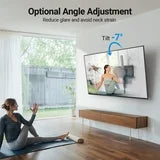 MountFTV Tilt TV Wall Mount Bracket Low Profile Fits 23-65 inch TVs, TV Mount Max 400x400mm, Holds up to 115lbs