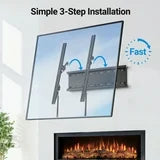 MountFTV Tilt TV Wall Mount Bracket Low Profile Fits 23-65 inch TVs, TV Mount Max 400x400mm, Holds up to 115lbs