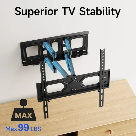 Full Motion Articulating TV Wall Mount Swivel Tilting Bracket Fit for 26-70 In Flat & Curved TVs
