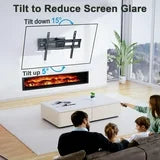 MountFTV Full Motion TV Wall Mount Bracket for 37-85 inch Flat Curved TVs, Max 600x400mm, Holds up to 110 lbs