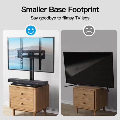 Universal TV Stand Tabletop TV Mount Stand for 32 to 60 inch Flat Screen TVs Height Adjustable with Base, Holds up to 88lbs, Max 400x400mm