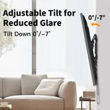 MountFTV Low Profile Tilting TV Wall Mount Bracket for Most 37-82 Inch TVs, Ultra-Slim Large Tilting TV Mount Holds up to 132lbs, Max 600x400mm