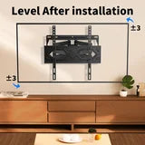MountFTV Full Motion TV Wall Mount for 26-70 inch TVs Bracket, Max 400x400mm, Hold up to 100lbs, Support Swivel, Tilt, Level Adjustment