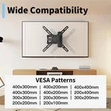 MountFTV Full Motion TV Wall Mount with 360°Rotation for Most 26–50 inch TVs, TV Monitor Wall Mount Bracket holds up to 55lbs, Max 400x400mm