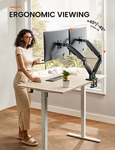 ELIVED Single Monitor Arm - Adjustable Gas Spring Monitor Stand For 13-32 Inch Screens Up To 9KG